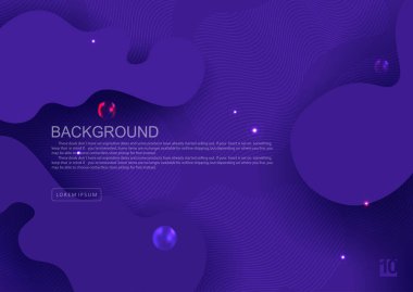 Rastgele çizilmiş soyut oval şekillerle mavi dalgalı bileşim