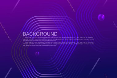 Mavi ve mor renklerin gradyanı olan geometrik arkaplan, çokgen çerçeveler, eğik çizgiler