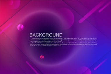 Geometrik tasarım mavi ve mor renklerin gradyanı, eğimli çizgiler ve daireler