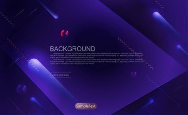 Koyu mavi geometrik arkaplan, eğimli çizgiler, eşkenar dörtgen şekilli çerçeve