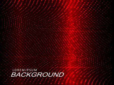 Parlak mozaikli kırmızı bir gradyan ile koyu renkli çizimler