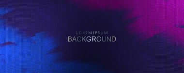 Mavi ve mor renkli desenli soyut tasarım.