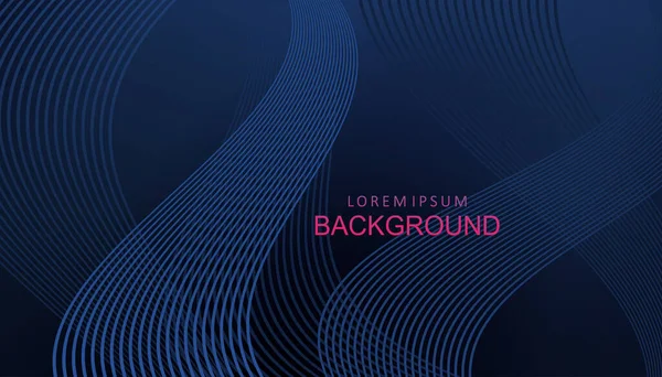 Mavi soyut tasarım, eğimli, ince birbirine dolanmış dalgalı çizgiler..