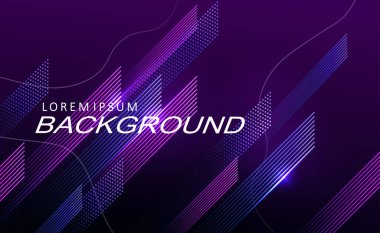 Koyu mavi eğimli, parlak çizgili bir kompozisyon..