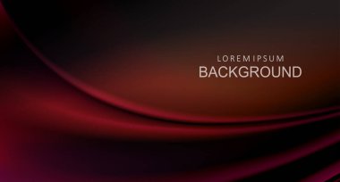 Kırmızı kıvrımlı kumaş deseni, pürüzsüz eğim geçişleri