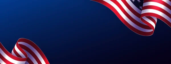 抽象的なアメリカの国旗要素 デザインコンポーネント 独立記念日とお祭りの青いイラスト — ストックベクタ
