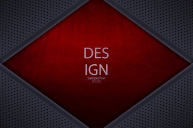 Gradyan kırmızı renkli soyut tasarım eşkenar dörtgen şeklinde gri perdeler.