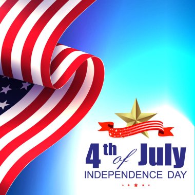 ABD bayraklı mavi ışık bileşimi, tasarım bileşeni, bağımsızlık günü.