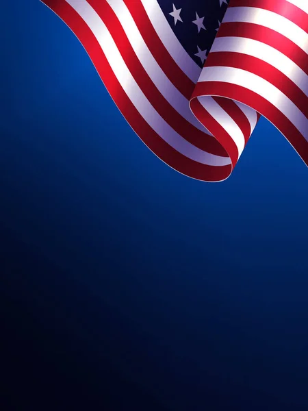 アメリカの旗 デザイン要素と青の色のグラデーションで構成 — ストックベクタ