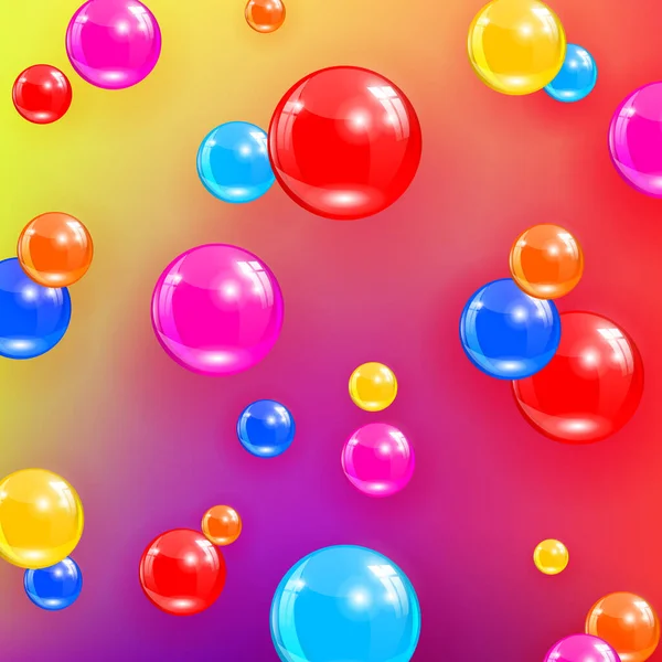 Conception Multicolore Colorée Avec Dégradé Boules Scintillantes Différentes Nuances — Image vectorielle