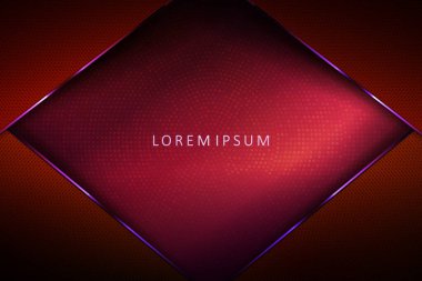 Burgundy koyu renkli soyut arkaplan dokusu, parlak kenarlı eşkenar dörtgen çerçeve.