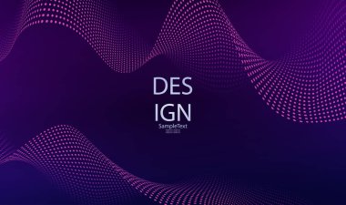 En az pürüzsüz mor dalga desenine sahip soyut mavi arkaplan