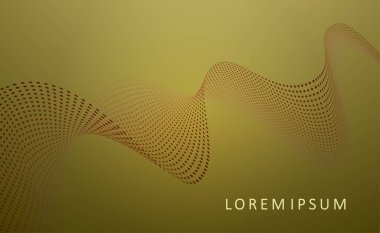 Soyut sarı arkaplan, gradyan ile en az koyu düz dalga desenleri