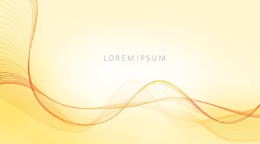 Soyut açık sarı eğimli tasarım, minimum kahverengi dalgalı desenler