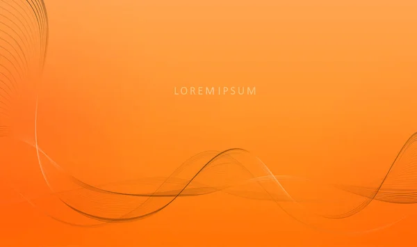 Orange Komposition, abstrakte minimale Wellenmuster mit feiner Textur — Stockvektor