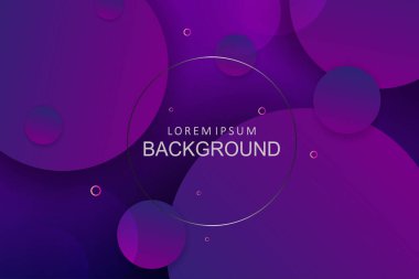 Koyu arkaplan mavi ve mor eğim, daireler ayarlandı.