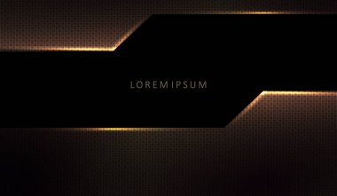 Siyah geometrik arkaplan, simli yatay desenli perdeler.