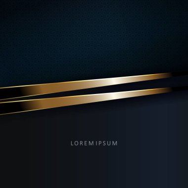 Muhteşem koyu mavi arka plan, parıltılı altın renkli çizgiler..