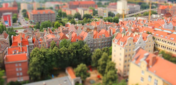 Minyatür etkisi olan evlerin fotoğrafı