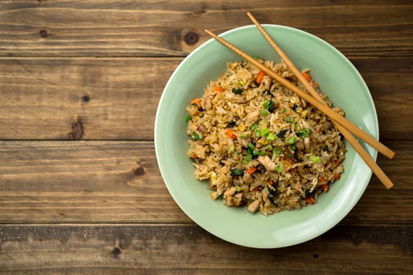 Frango arroz frito — Fotografia de Stock