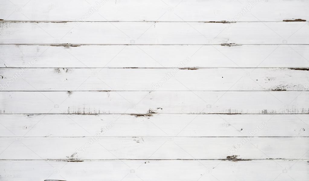 Distressed white wood texture background