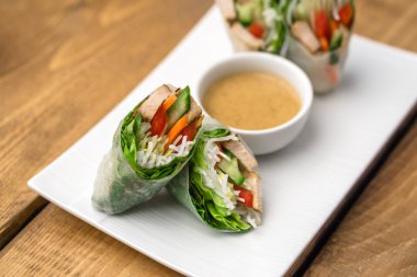 Vietnamese Spring Rolls Appetizers clipart