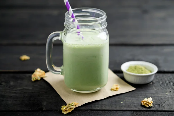 Batido de té verde matcha — Foto de Stock