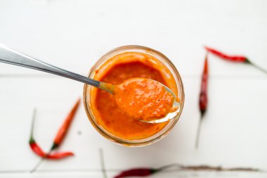 Spoonful of Piri Piri Sauce From Above clipart