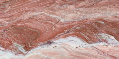 Dalgalı damarlı kırmızı mermer doku. Parlak dijital fayans yüzeyi.