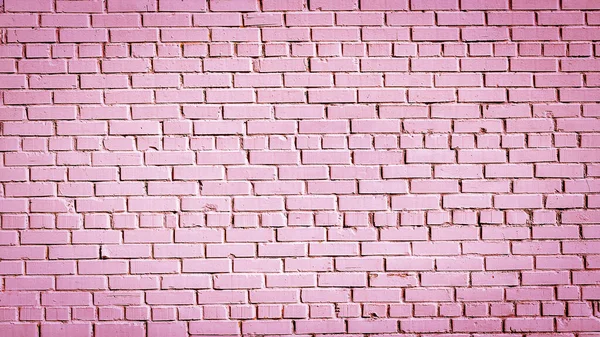 Fundo de parede de tijolo rosa com espaço de cópia — Fotografia de Stock