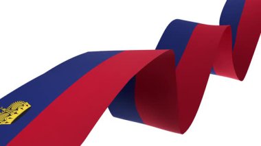 Şeffaf bir arkaplanda rüzgarda dalgalanan hareketli Liechtenstein bayrağı. Hareket grafikleri, video düzenleme ve vatansever tasarım projeleri için mükemmel..