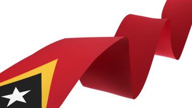 Animasyon Timor _ Leste bayrağı şeffaf bir arkaplanda rüzgarda dalgalanıyor. Hareket grafikleri, video düzenleme ve vatansever tasarım projeleri için mükemmel..