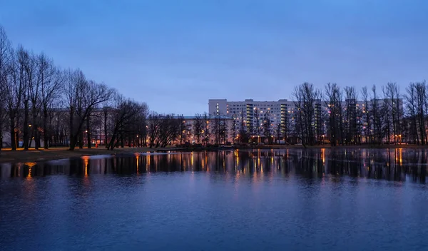 Saint Petersburg Rússia Dezembro 2020 Bedroom Community Kupchino District Early — Fotografia de Stock