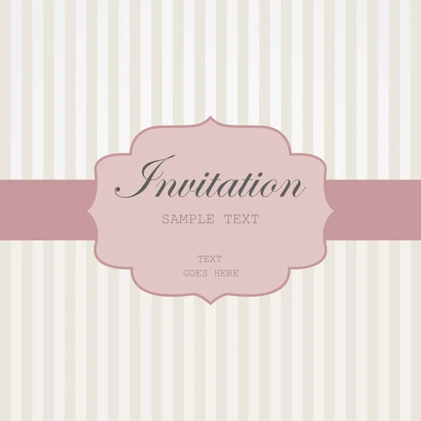 Vector vintage background and frame with sample text, for invitation or announcement. Vector illustration — Stock Vector