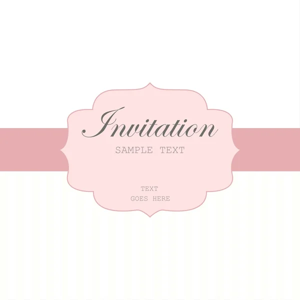 Vector vintage background and frame with sample text, for invitation or announcement. Vector illustration — Stock Vector