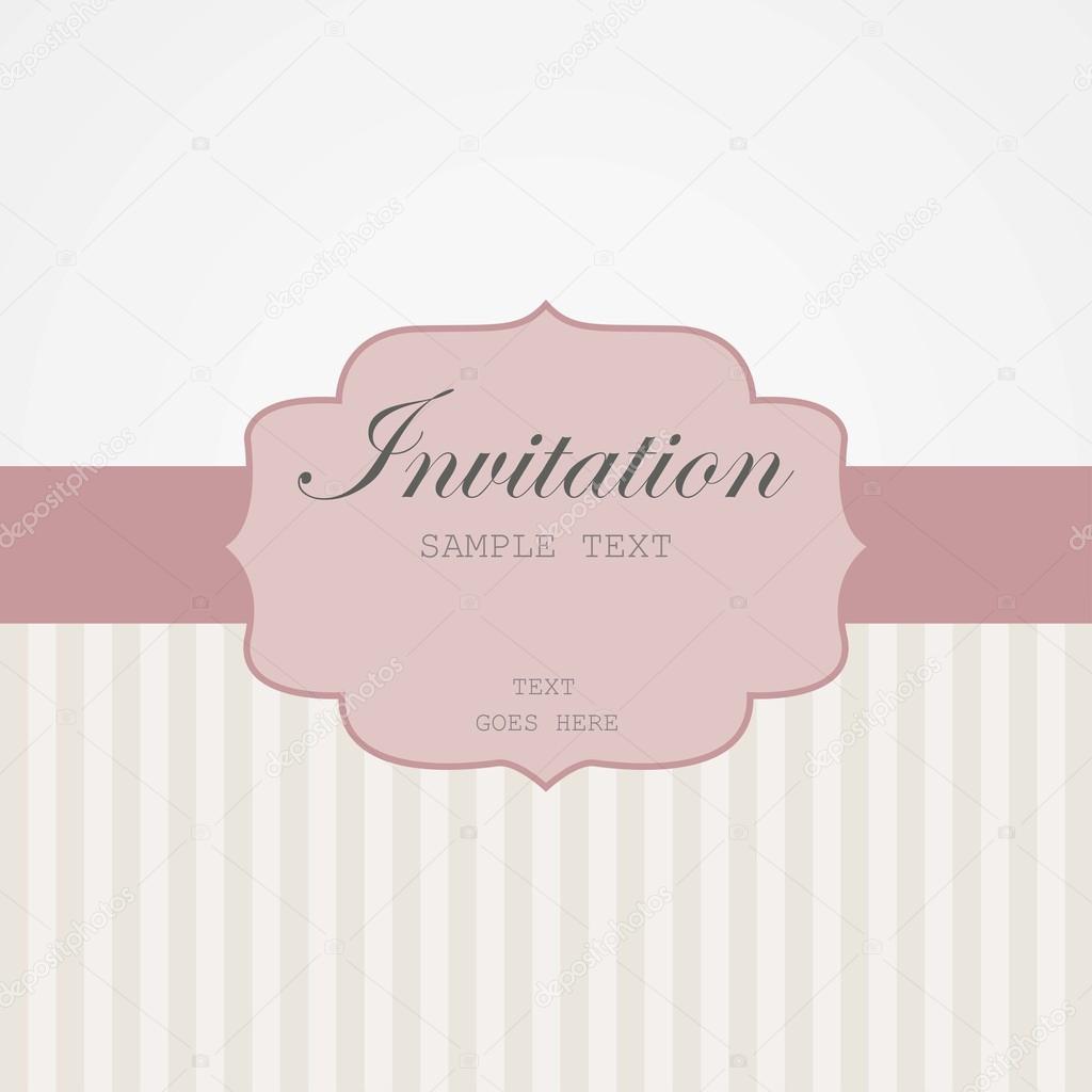Vector vintage background and frame with sample text, for invitation or announcement. Vector illustration
