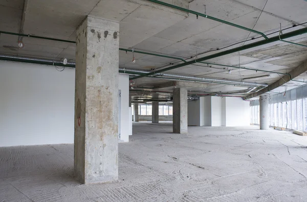 Interior do centro de negócios em construção — Fotografia de Stock