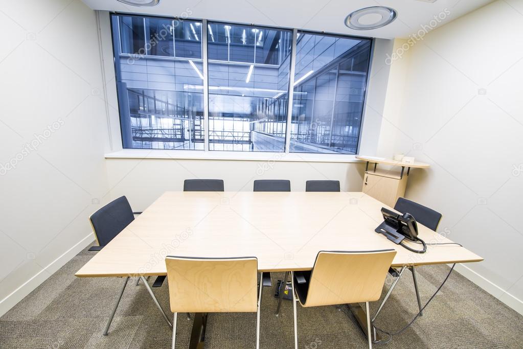 Empty Small Meeting Room Bright Modern Interior Glass