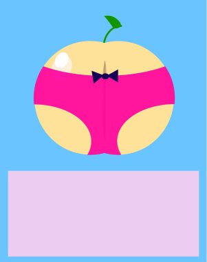 Kartpostal güzelliğin içinde külot vektör çizim metin için yer ile seviyorum