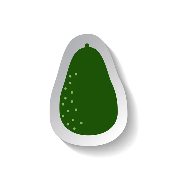 Vektorová ikona avokáda v plochém stylu se stínem. Piktogram zeleniny. — Stockový vektor