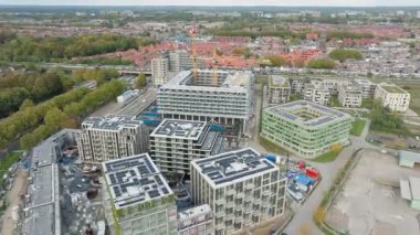 Hollanda 'da yeni apartman inşaatı, hava yaklaşımı