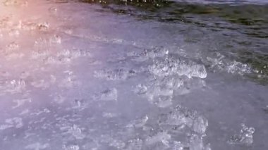 Splash sınır buz dalgalar