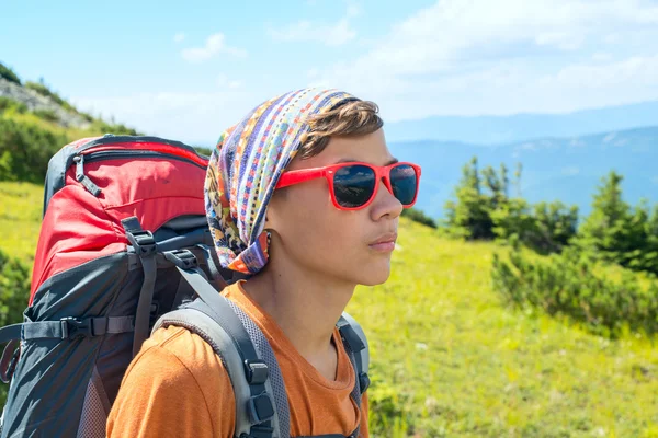 Portrait of the teenager, hiker — Stock Photo, Image