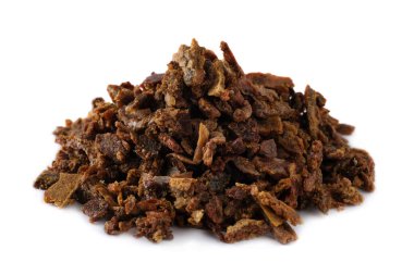 Propolis, arı yapıştırıcısı. Propolis parçaları beyaz arka planda izole edilmiş. Doğal ilaçlar.