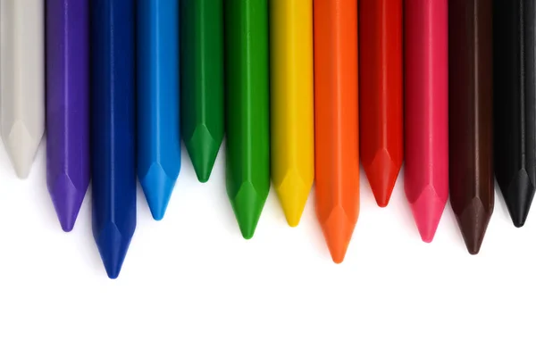 Разноцветные Карандаши Свободным Местом Текста — стоковое фото