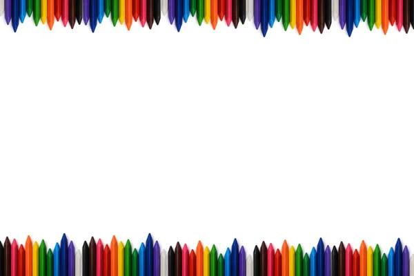 Crayons Multicolores Avec Espace Libre Pour Texte — Photo