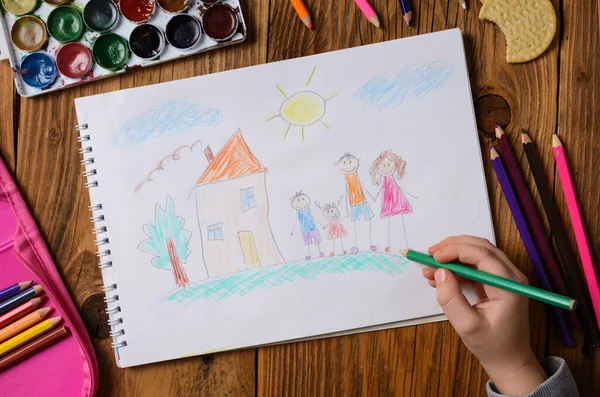 Qué Puede Decir Foto Niño Foto Del Cuadro Infantil Sobre — Foto de Stock