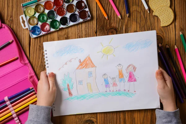 Qué Puede Decir Foto Niño Foto Del Cuadro Infantil Sobre — Foto de Stock