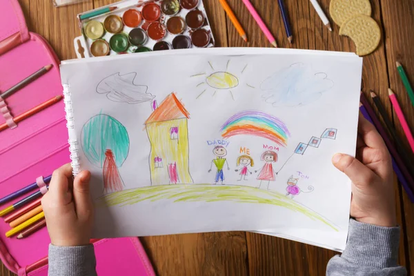 Qué Puede Decir Foto Niño Foto Del Cuadro Infantil Sobre — Foto de Stock