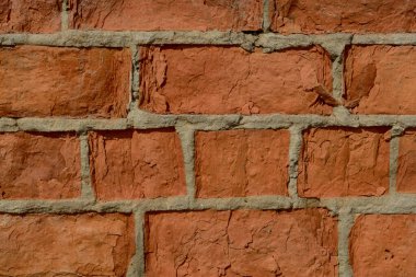 Kırmızı tuğla duvar dokusu grunge arkaplanı, iç tasarım için kullanılabilir